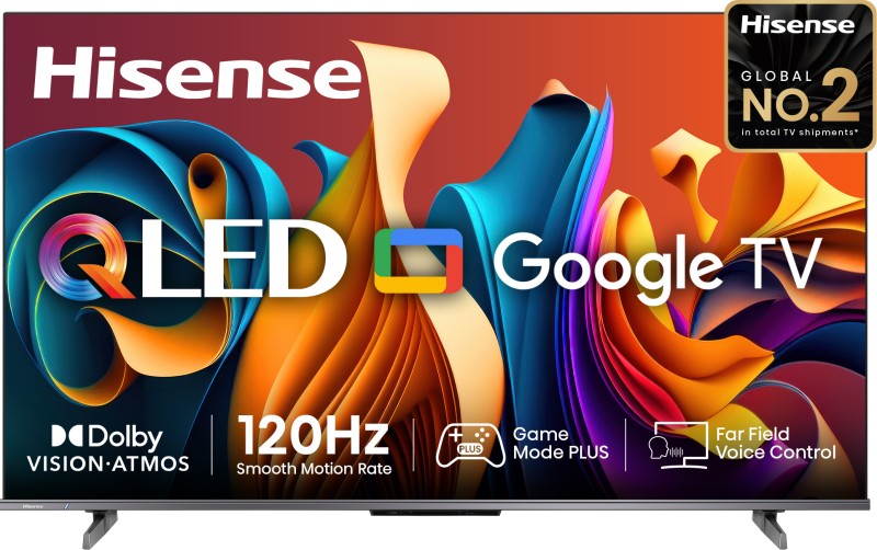 Hisense E68N 139 cm (55 inch) QLED Ultra HD (4K) Smart Google TV Dolby Vision Atmos Far Field Voice Control Smooth Motion Rate(55E68N)