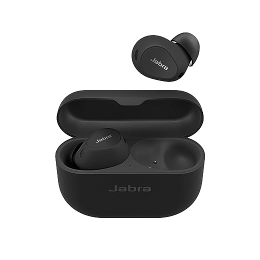 Jabra Elite 10 True Wireless Earbuds – Advanced Active Noise Cancelling Earbuds with Next-Level Dolby Atmos Surround Sound –All-Day Comfort, Multipoint Bluetooth, Wireless Charging - Matte Black