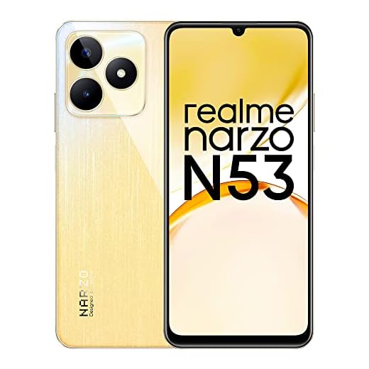 realme narzo N53 (Feather Gold, 4GB+64GB) 33W Segment Fastest Charging | Slimmest Phone in Segment | 90 Hz Smooth Display