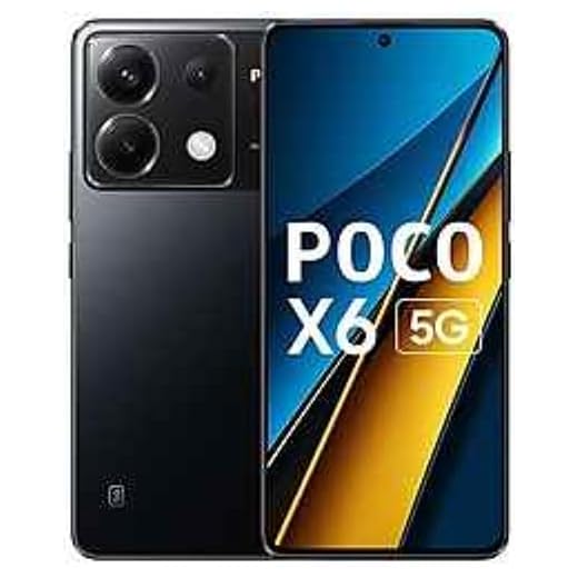 POCO X6 5G (Mirror Black, 12GB RAM, 512GB Storage) | Flow AMOLED Display| Up to 24GB RAM Memory Extension 3.0 | Snapdragon 7s Gen2 |Wildboost 2.0 Gaming Optimisation |64 MP Camera | 67 W Turbo Charger