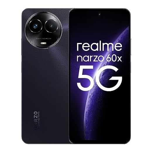 realme narzo 60X 5G（Nebula Purple 6GB,128GB Storage ） Up to 2TB External Memory | 50 MP AI Primary Camera | Segments only 33W Supervooc Charge