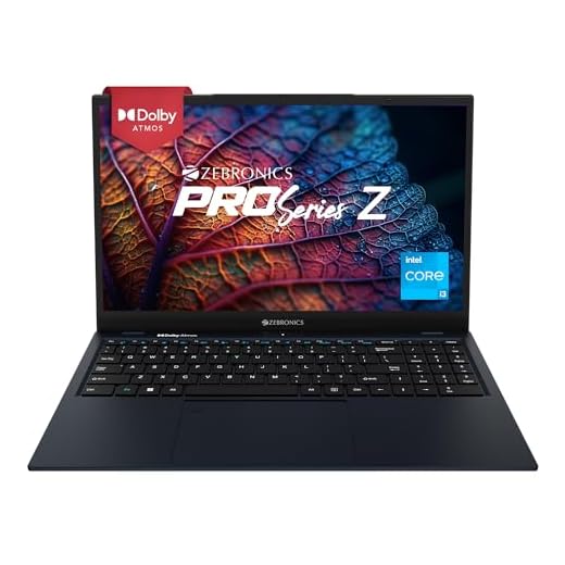 ZEBRONICS Laptop PRO Series Z NBC 3S, Intel Core 12th Gen i3 Processor (8GB RAM | 512GB SSD), 15.6-Inch (39.6 CM) IPS Display, (Ultra Slim |38.5 Wh Large Battery |Windows 11 |Midnight Blue |1.76 Kg)