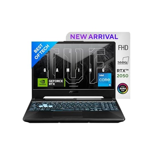 ASUS TUF Gaming F15 - AI Powered Gaming Laptop, Intel Core i5-11400H 11th Gen, 15.6-inch (39.62 cm) FHD 144Hz, (8GB/512GB SSD/4GB NVIDIA RTX 2050/Win 11/ RGB Backlit/Black/2.30 kg),FX506HF-HN024W